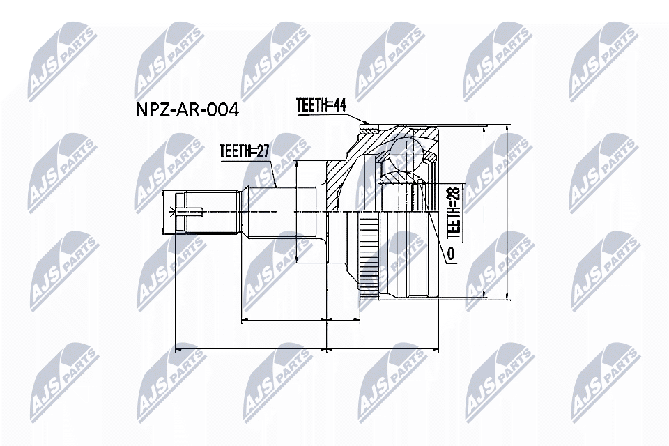 Шруc наружний alfa romeo 164 2.5td2.03.0 91-98 lancia kappa 94-01 NTY NPZ-AR-004