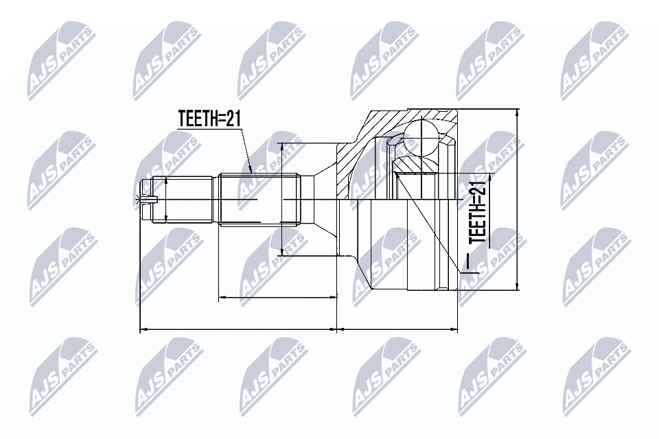 Шруc наружний citroen c2 1.4 03- c3 1.11.41.4hdi 02- NTY NPZ-CT-015