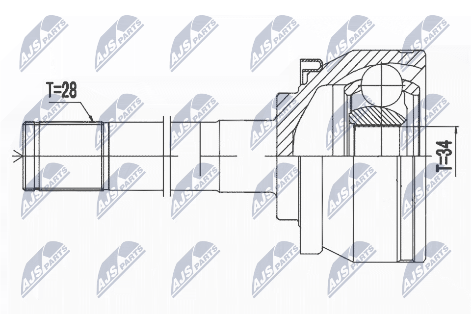 Шрус наружн. к-кт hyundai terracan 01-06 NTY NPZ-HY-511