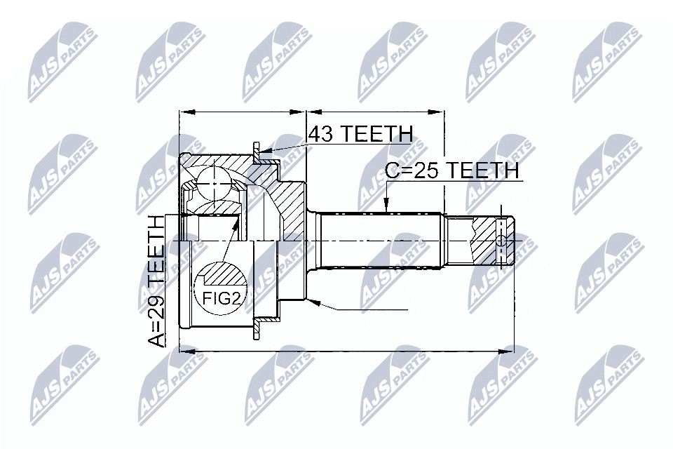 Шруc наружний mitsubishi pajero pinin h6/h7 99- NTY NPZ-MS-059