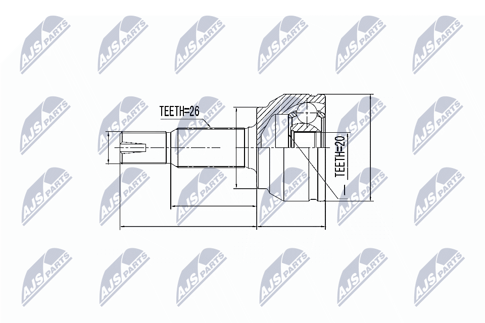 Шрус наружн. к-кт toyota yaris 1.3 06- z20 NTY NPZ-TY-087