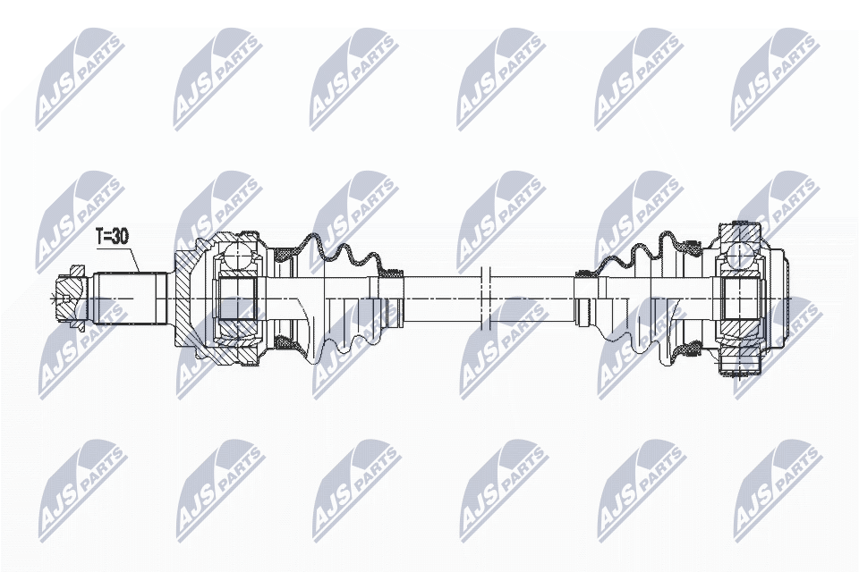 Полуось bmw x1 sdrive 18i 09- задняя левая NTY NPW-BM-073