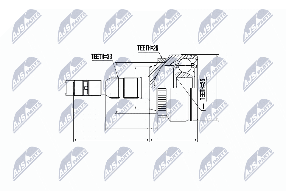 Шруc наружний opel vectra b 2.2dti 00-02 NTY NPZ-PL-024