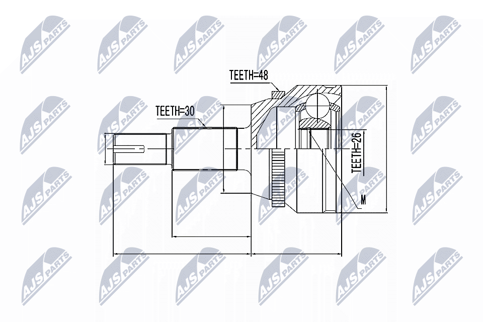 Шрус наружн. к-кт lexus rx270/350 08-15 NTY NPZ-TY-010