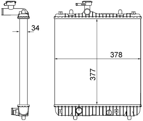 Радиатор охлаждения MAHLE/KNECHT CR1495001S