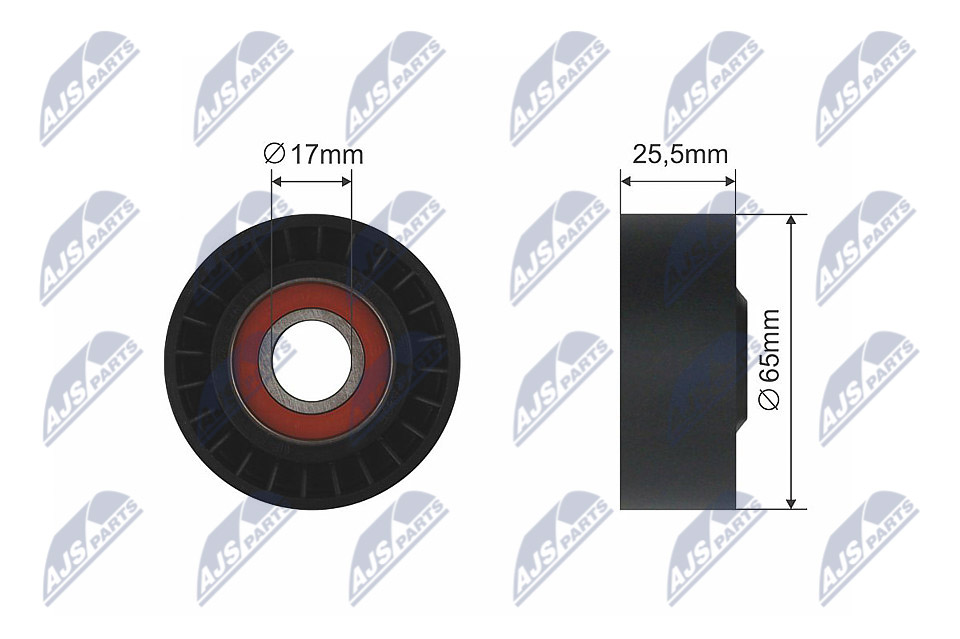 Ролик citroen jumper fiat ducato ford transit transit tourneo peugeot boxer 2.2d 04.06- NTY RNK-FR-025