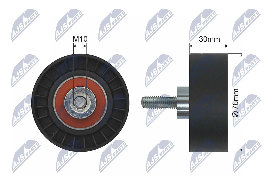 Ролик ford c-max fiesta fiesta iv focus c-max focus ii galaxy mondeo iv s-max 1.8d 03.00-06.1 NTY RNK-FR-027