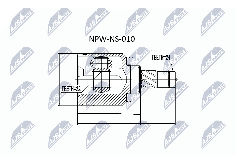 Шрус внутр. к-кт nissan almera n16 1.5 00- l/r NTY NPW-NS-010