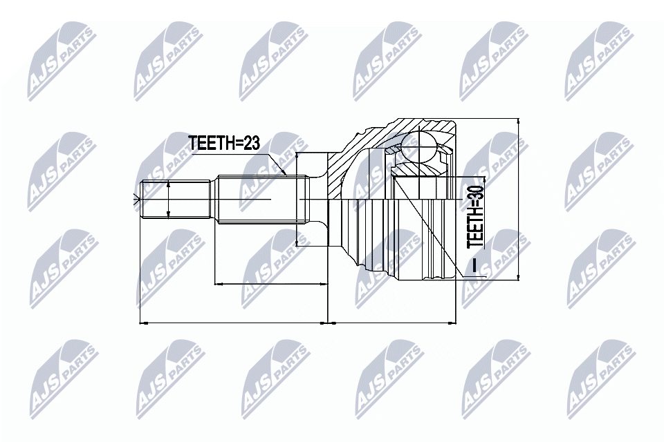 Шрус наружный renault clio/megane 1.4-1.6i 03- NTY NPZ-RE-023