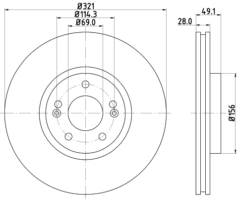 Диск тормозной DON PCD13181