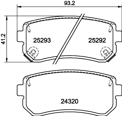 Комплект колодок для дисковых тормозов DON PCP1027