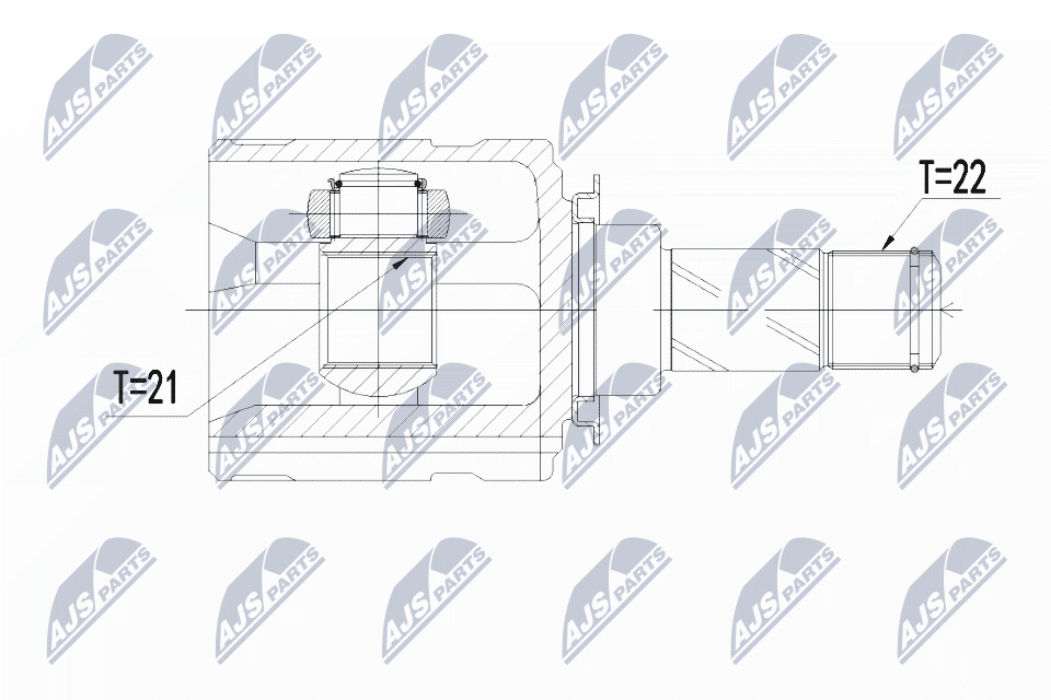 Шрус внутр. к-кт opel corsa d 1.01.21.4 (gkn тип) 06-14 adam 1.4 13- NTY NPW-PL-064