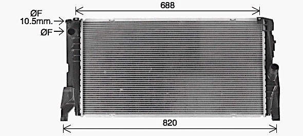 Радиатор системы охлаждения AVA QUALITY COOLING BW2585