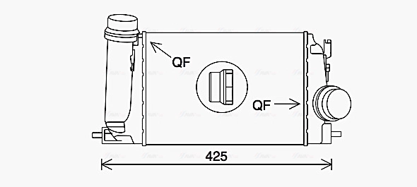 Радиатор интеркулера AVA QUALITY COOLING DN4442
