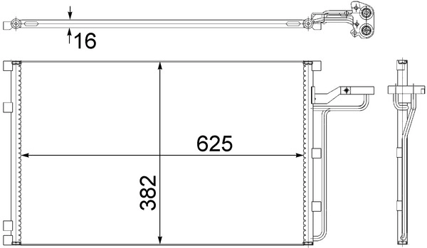 Радиатор кондиционера MAHLE/KNECHT AC551001S