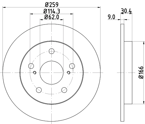 Диск тормозной DON PCD11562