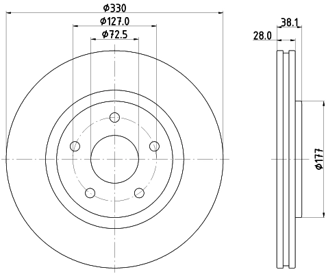 Диск тормозной DON PCD13361