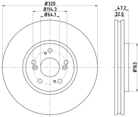 Диск тормозной DON PCD14761