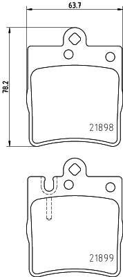 Комплект колодок для дисковых тормозов DON PCP1075