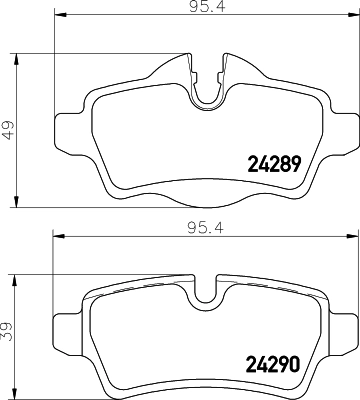 Комплект колодок для дисковых тормозов DON PCP1130