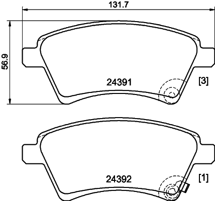 Комплект колодок для дисковых тормозов DON PCP1278