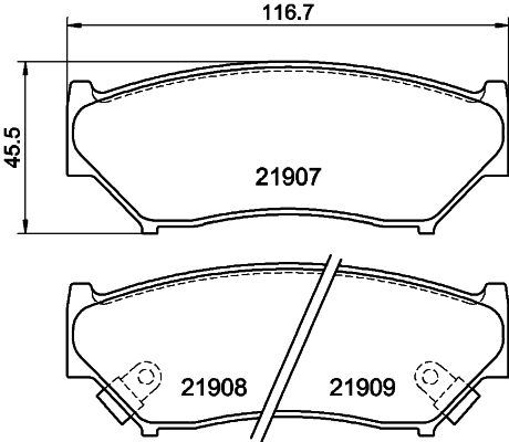 Комплект колодок для дисковых тормозов DON PCP1380