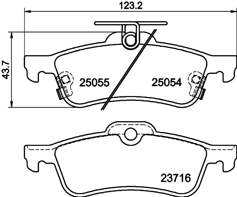 Комплект колодок для дисковых тормозов DON PCP1397