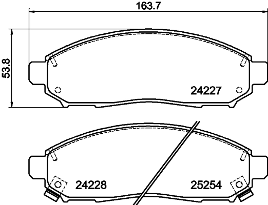 Комплект колодок для дисковых тормозов DON PCP1558