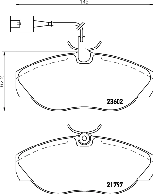 Комплект колодок для дисковых тормозов DON PCP1703