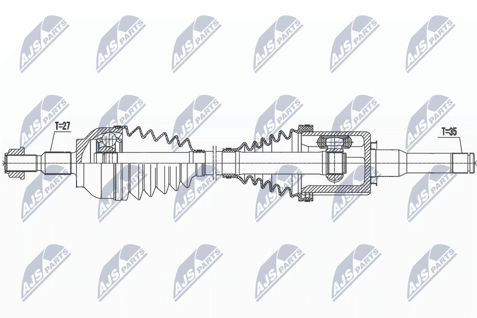 Полуось ford kuga ii/escape 1.5t 1.6t2.0t 12- /lewaprzedniaatm/ NTY NPW-FR-133