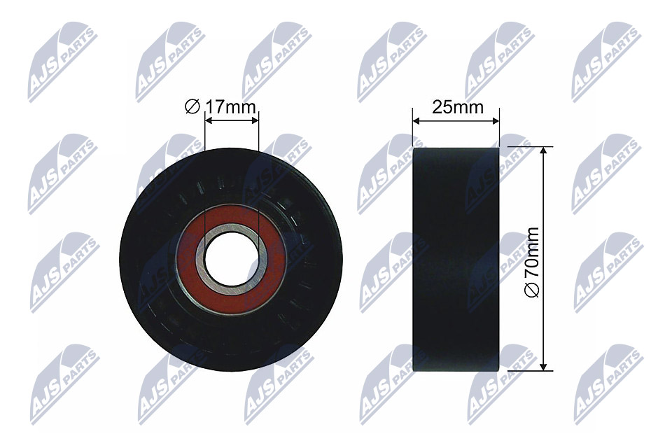 Ролик chrysler voyager 3.33.8 2000-jeep cherokee 2.4 2001-wrangler ii 2.4 2002- NTY RNK-CH-010A