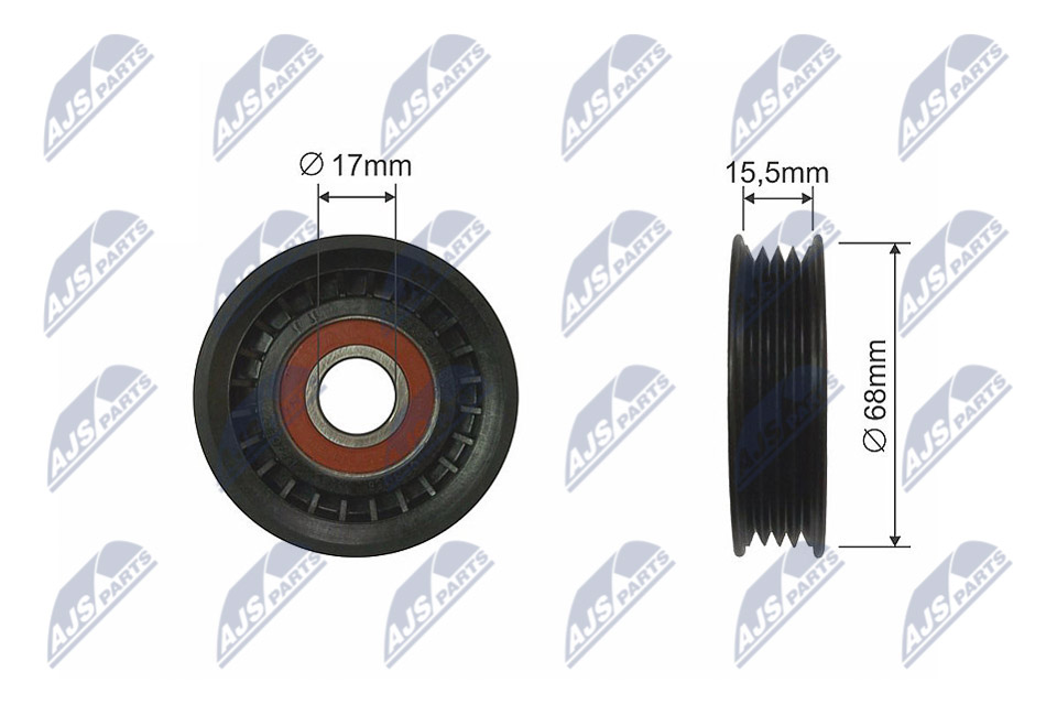 Ролик subaru impreza g10/g11 92-07 legacy b11/b12/b13 93-09 forester s10/s11 92-07 NTY RNK-SB-000