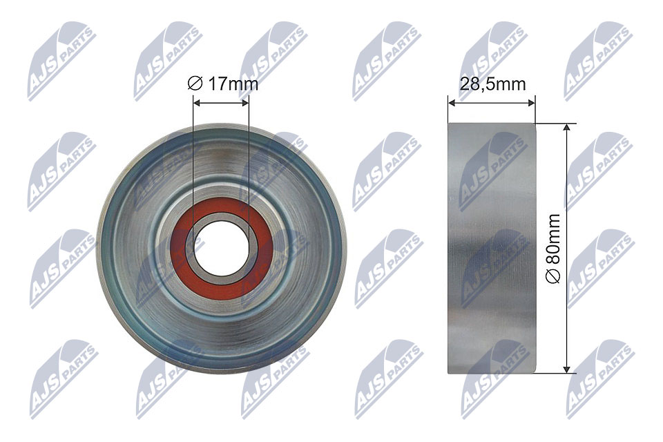 Ролик volvo s80 ii 07-16 volvo xc90 2003-2014 NTY RNK-VV-001