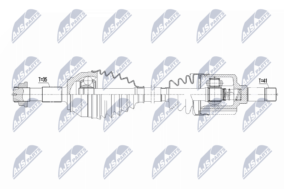 Полуось citroen jumper 2.0hdi 110km/130km 15-19 peugeot boxer 2.0hdi 110km/130km/160km 15-19 левая NTY NPW-CT-117