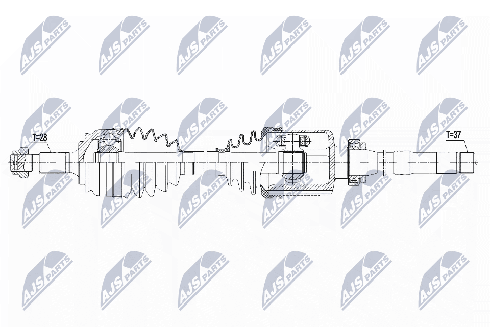 Полуось citroen jumpy 2.0hdi 120km/150km 16- spacetourer 2.0hdi 150km 16- peugeot expert 2.0hdi NTY NPW-CT-121