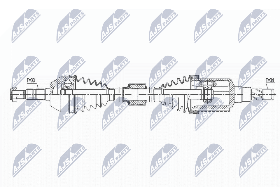 Полуось chevrolet cruze 1.61.8 09- мкпп правая NTY NPW-DW-029