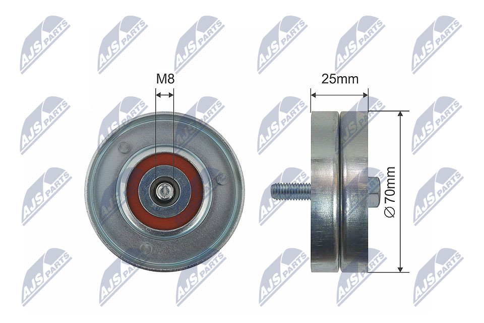 Ролик citroen jumper fiat ducato peugeot boxer 2.8d 09.00- NTY RNK-FT-008