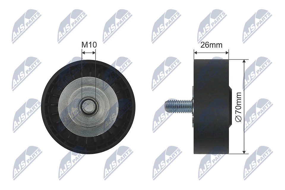 Ролик bmw 5 (e60) 5 (e61) 6 (e63) 6 (e64) 7 (e65 e66 e67) x5 (e53) ssangyong actyon i actyo NTY RNK-BM-036