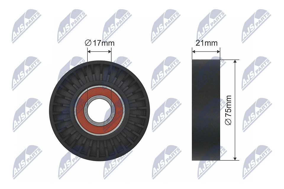 Ролик ford mondeo iv s-max 2.0/2.5/2.5 03.06-07.18 NTY RNK-FR-049