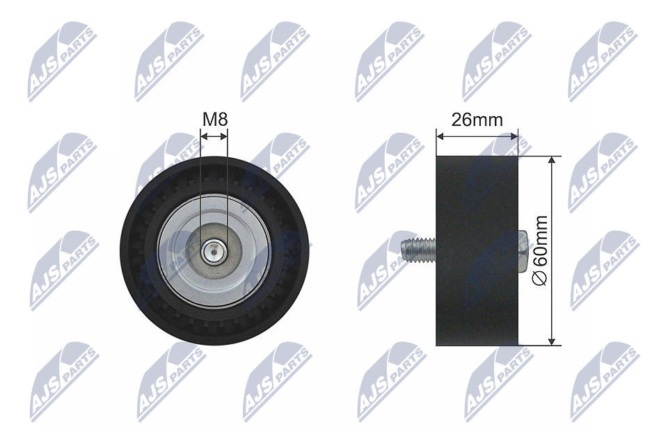 Ролик land rover freelander 2 range rover evoque mercedes a (w176) b (w246 w242) cla (c117) cl NTY RNK-LR-009
