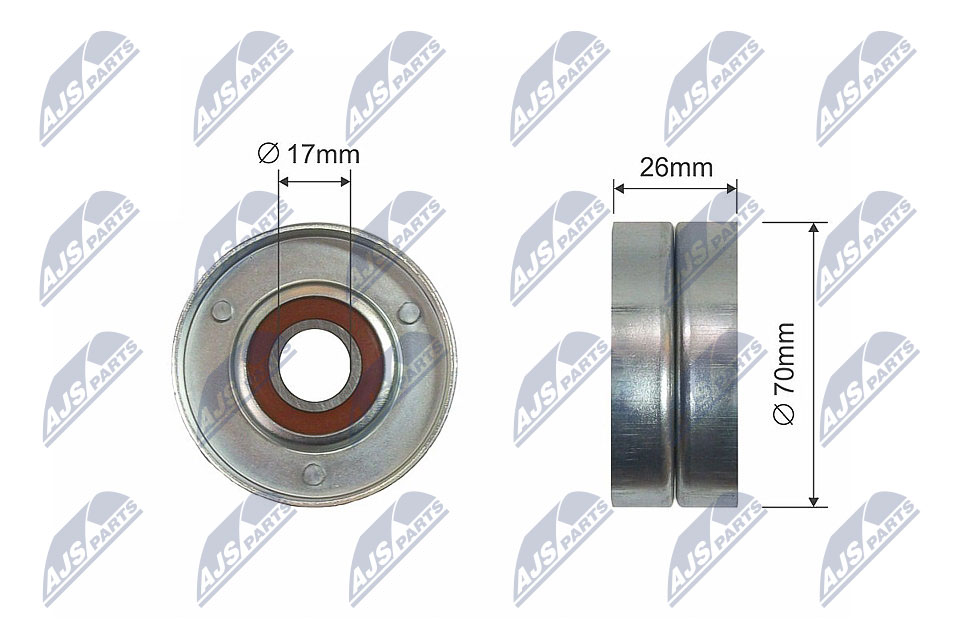 Ролик nissan juke 10- x-trail 14- chevrolet epica 03-06 evanda 03-06 lacetti 03-08 tacuma 00-08 NTY RNK-NS-015