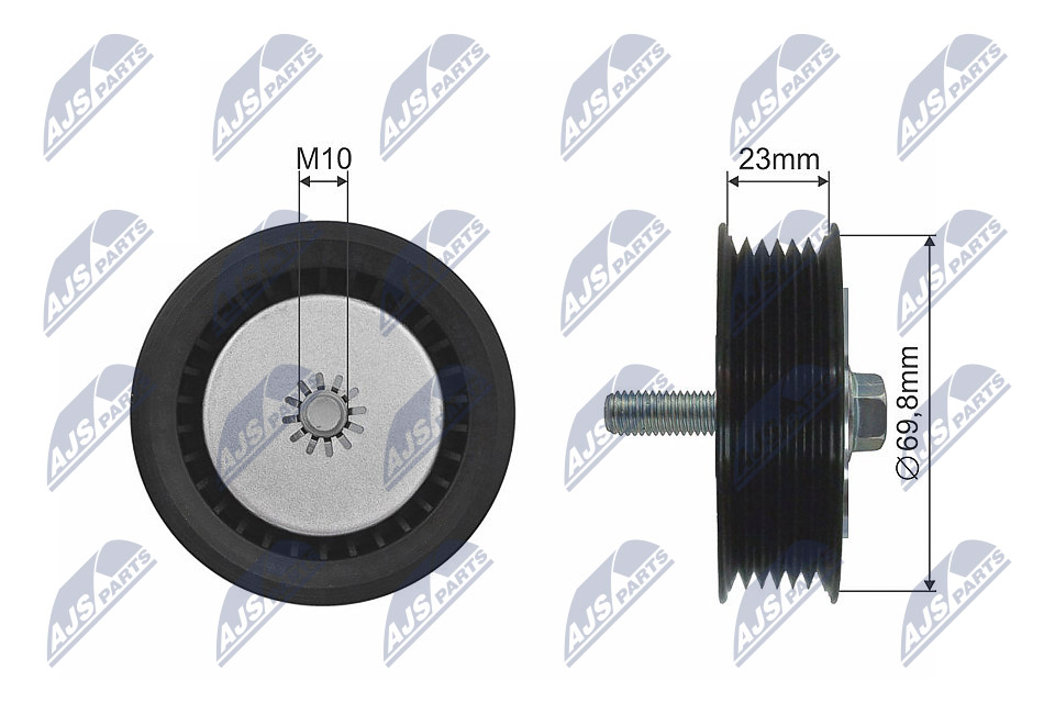 Ролик chevrolet malibu opel astra j astra j gtc cascada insignia a zafira c saab 9-5 2.0d 07.0 NTY RNK-PL-024