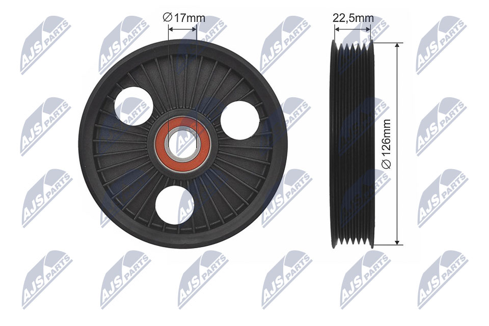 Ролик citroen jumpy fiat scudo peugeot expert expert tepee 2.0d 01.07- NTY RNK-RE-016