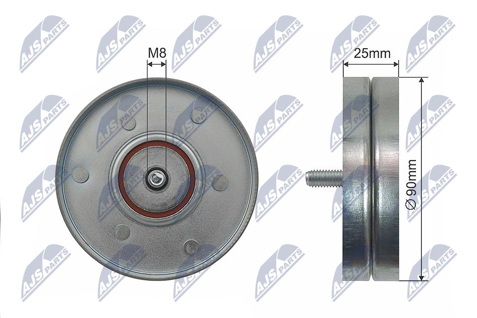 Ролик audi a4 a4 allroad a5 q5 seat exeo exeo st vw amarok multivan v transporter v 1.8/2.0/ NTY RNK-VW-021