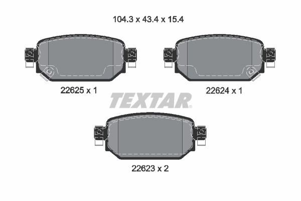 Комплект колодок дисковых TEXTAR 2262301