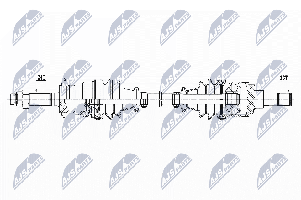 Полуось daihatsu terios 1.3 4wd 98- /przednialewa/ NTY NPW-DA-000