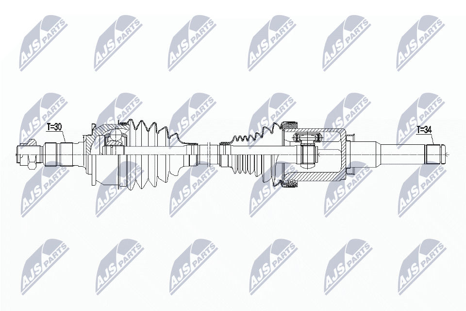 Полуось opel astra j gtc 1.4t 09- /lewaatm aad6/ NTY NPW-PL-101