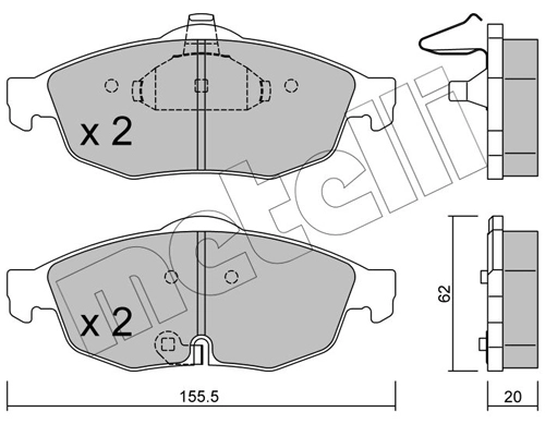 Тормозные колодки METELLI 22-0715-0