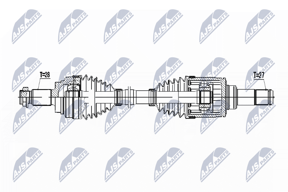 Полуось bmw 3 f3 12- 3gt f34 15- 4 f3 1 f2 11- 2 f2 13- /atm зад лев/ NTY NPW-BM-053