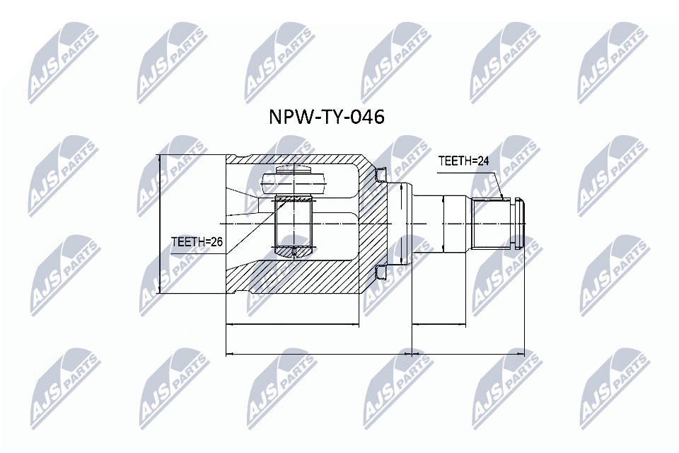 Шрус наружный toyota camry 2.4 /atm/ avalon 3.0 v6 06- /лев/ NTY NPW-TY-046